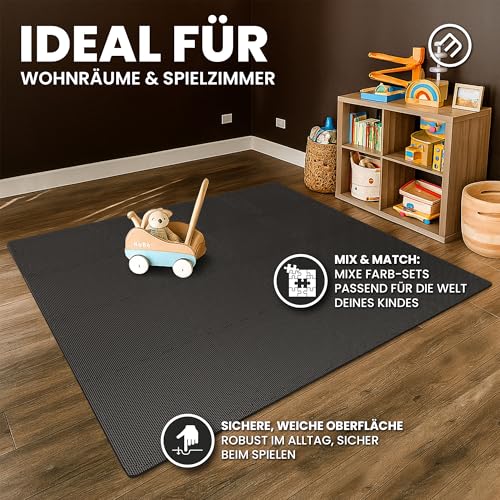 Schutzmatten Bodenschutzmatte Set Sportmatte Gymnastikmatte Puzzlematte: Puzzle Sportgeräte Matte Fitnessmatte Turnmatte Unterlegmatte Bodenmatte Sport Mat Trainingsmatte Gummimatte Yogamatte Fitness