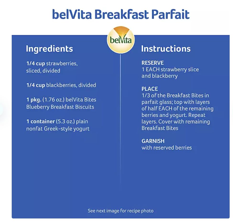 Miniatura 3 de BelVita Paquetes variados de galletas de desayuno  3 sabores naturales  12 paquetes de bocadillos de chocolate Belvita 12 paquetes de aperitivos de
