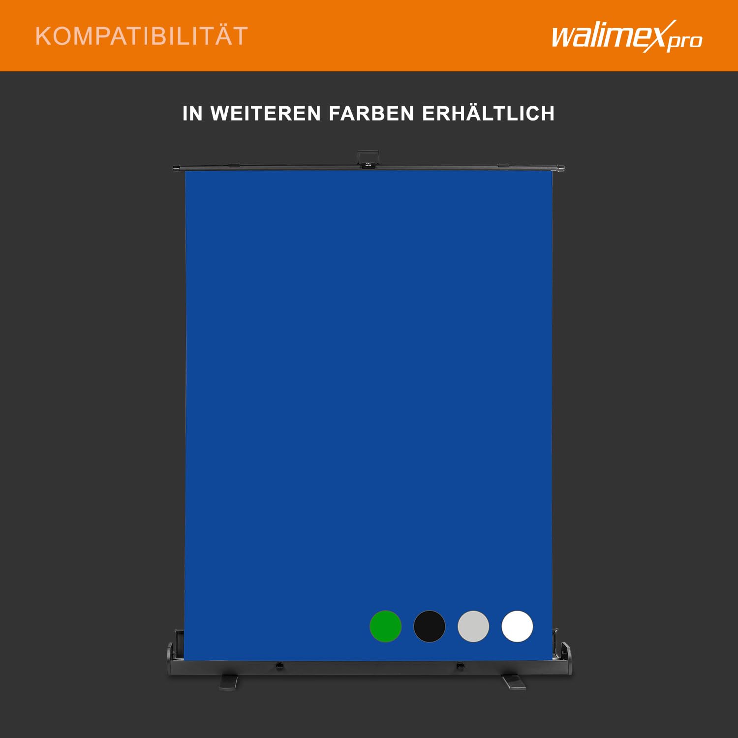 walimex Pro Roll-up Panel Fond 155x200cm Bleu