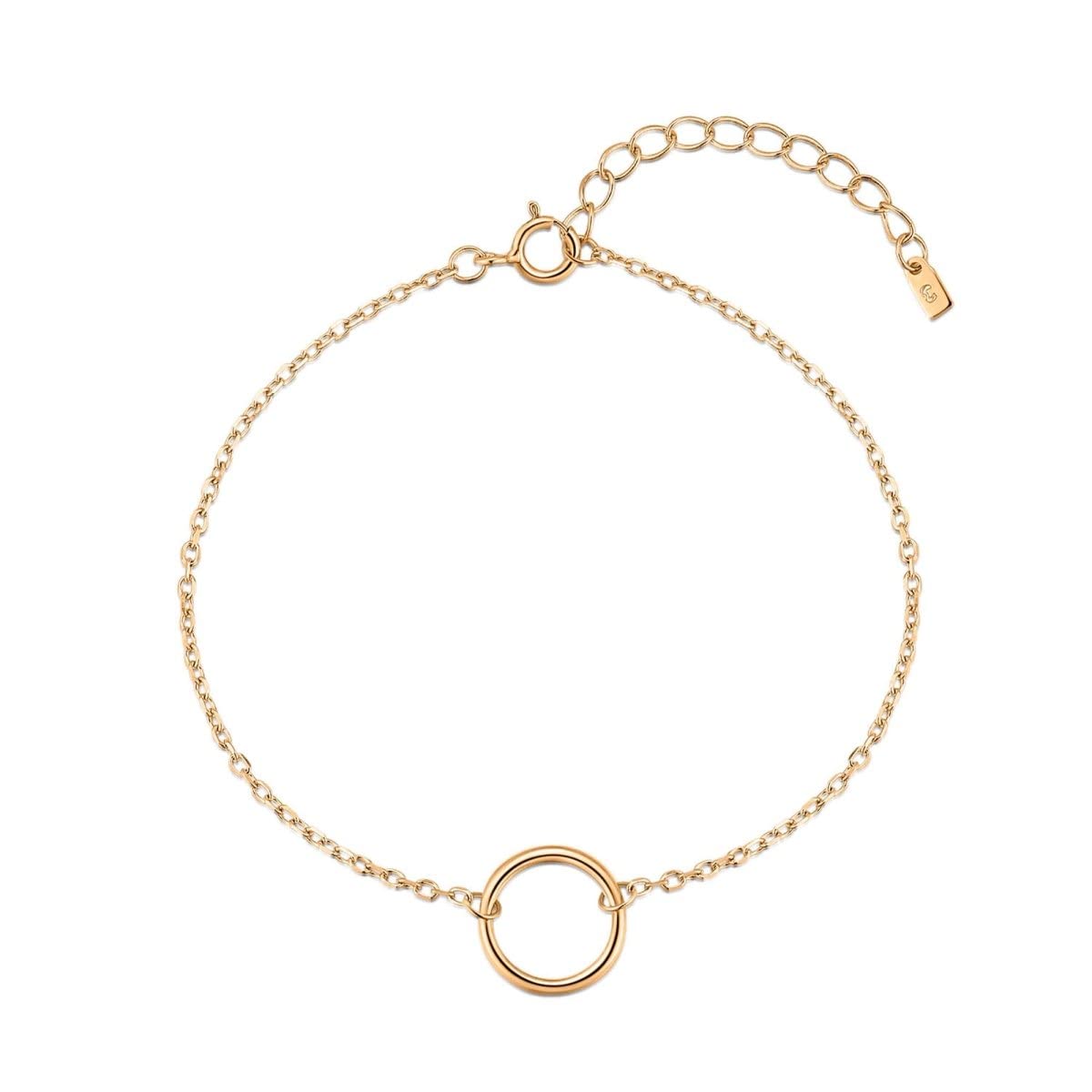 Bracciale Tennis Donna In Argento 925 Con Dettaglio Circolare - Gioiello Ipoallergenico In Scatola Regalo - MARLION JEWELS