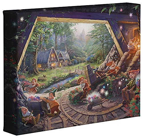 Thomas Kinkade Studios Snow White and the Seven Dwarfs 8 x 10 Gallery Wrapped Canvas