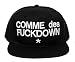 COMME DES FUCKDOWN Unisex-adult Flat Bill Cap One-size Black