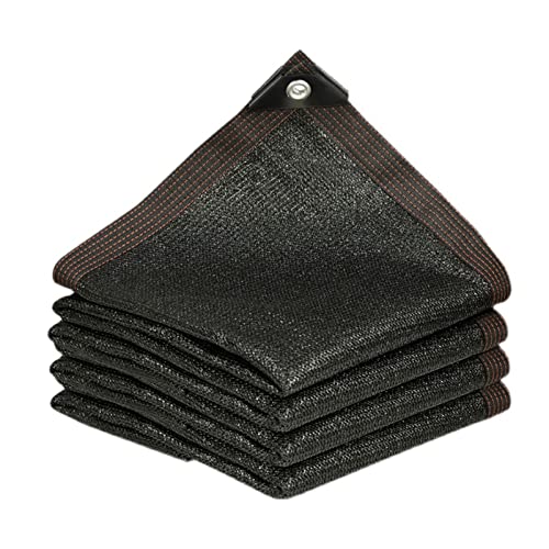 Red de sombra de malla negra con 85% de tasa de sombreado para invernadero, balcón, impermeable, personalizable 6 x 9 m