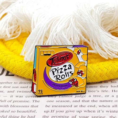 Image of Pizza Rolls Pin - Cooperation Series | Premium Enamel Pin - Statement Lapel Pin - Plated Badge for Clothing, Bags, Hats, Jackets, and Lanyards