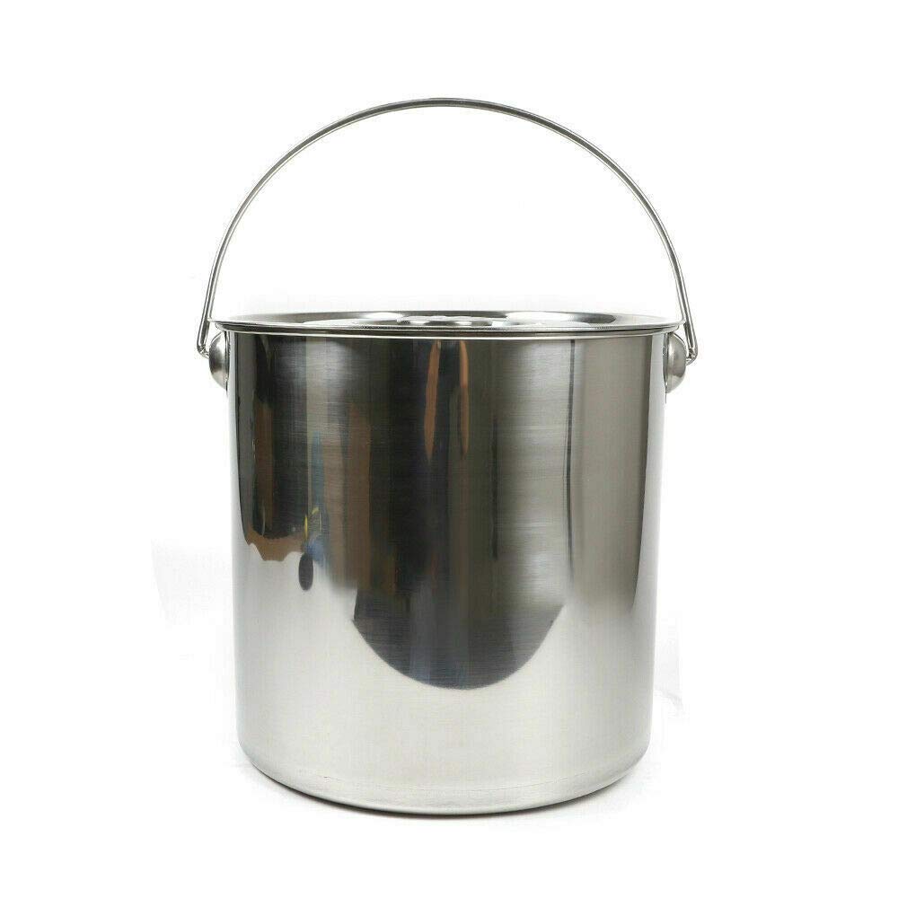 OUKANING - Cubo de acero inoxidable con tapa, 20 L