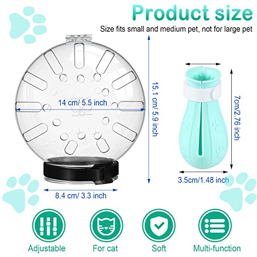 Cat Muzzle for Grooming Cat Adjustable Hood with Paw Covers, Kitten Breathable Anti Bite Muzzles Anti Scratch Boots Silicone Pussy Shoes Boots Kitten Paw Protector for Pet Bathing Shaving(Large) - Image 3
