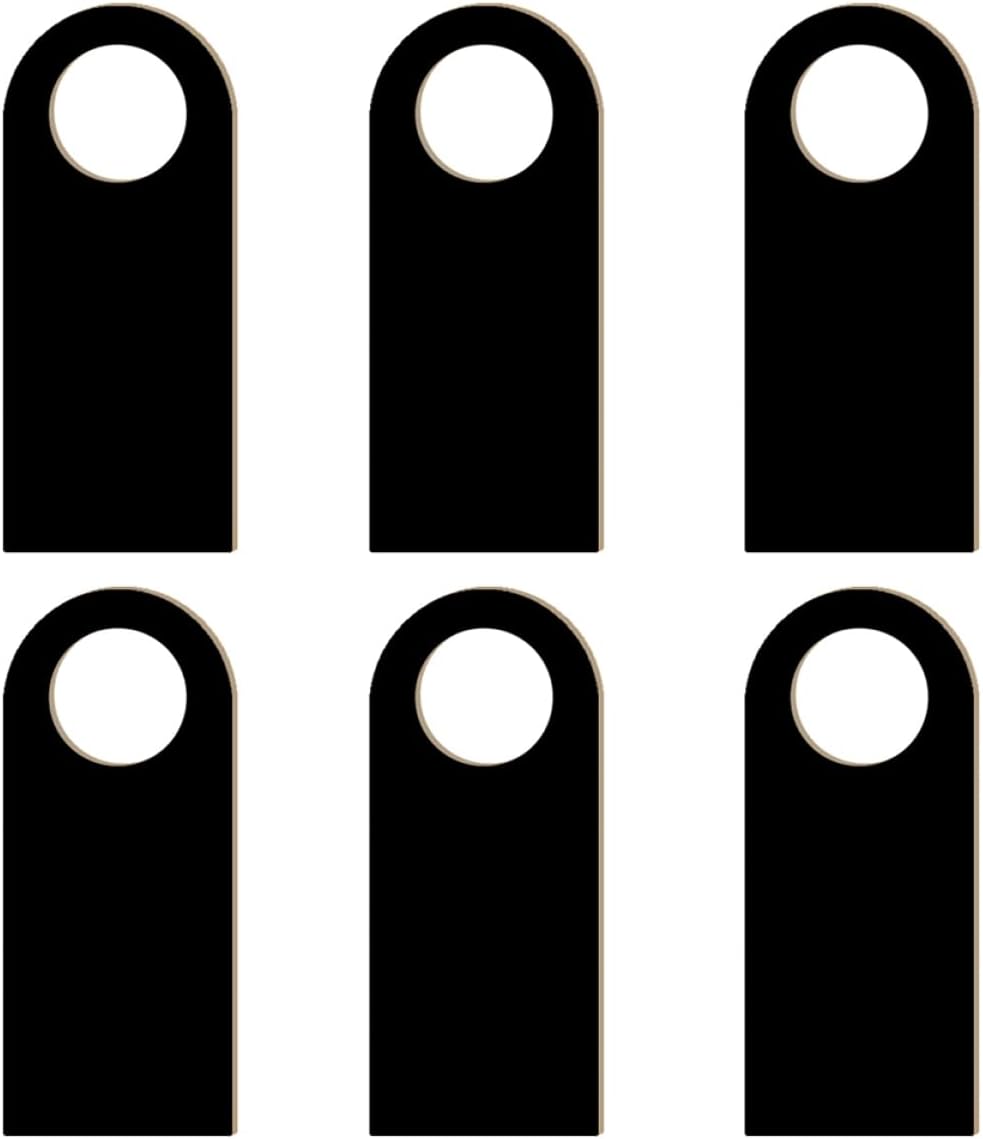 12 Piece Door Hanging Ornament Timber Black Decorative Chalkboards