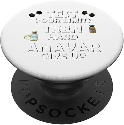 Funny Test Limits Tren Hard Never Give Up Gym Bodybuilding PopSockets Standard PopGrip