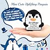 CryCarrot Mini Funny Fathers Day Brother Gifts from Sister Brother, Handmade Crochet Mini Penguin Birthday Gifts for Brother Boy Friend, I Love You Brother for Fathers Day Present Positive Cute Decor