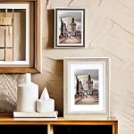 5x7 Picture Frame Set of 6, Rustic Farmhouse Photo Frame, Display 4x6 with Mat or 5x7 Without Mat for Decorative on Wall Hanging and Tabletop Placement