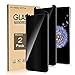 [2 Pack] Samsung Galaxy S9 Plus Privacy Screen Protector Tempered Glass Film, 3D Curved Edge Easy Install Anti Spy/Scratch 9H Hardness Case Friendly Shield Compatible Galaxy S9+ Replacement Warranty