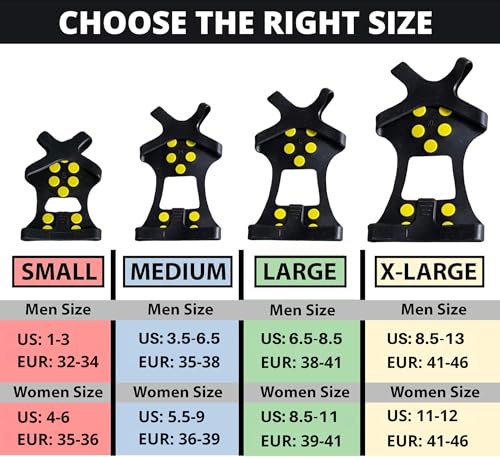 image for Limm Ice Snow Traction Cleats - Medium Lightweight Crampon Cleats for 