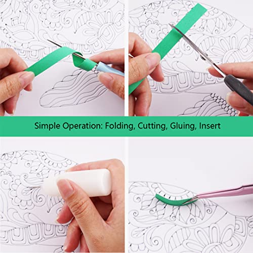 Uniquilling Quilling Kit Paper Quilling Kit For Adults Beginner, Handmade Diy Craft Quilling Paper Filigree Painting Kit Tools, Room Wall Art Decor Gifts , 8*10-Inch Green Turtle (Basic) #TOP3