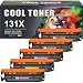 Cool Toner 5PK CF210X CF210A CF211A CF212A CF213A Compatible for HP 131A 131X Toner Cartridge for HP Laserjet Pro 200 Color M251nw, Pro 200 Color Mfp M276nw, Canon MF8280Cw LBP7110Cw Printer（2K-1CMY)