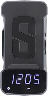 Shanrya Bluetooth Speaker Alarm Clock, 3 in 1 Bluetooth Alarm Clock 10W Dual Coil Design Dual Charging Mode ABS for PC and Bedside (Blue)