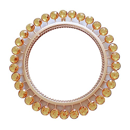Miroir de beauté rond suspendu au design nordique épuré pour décoration murale