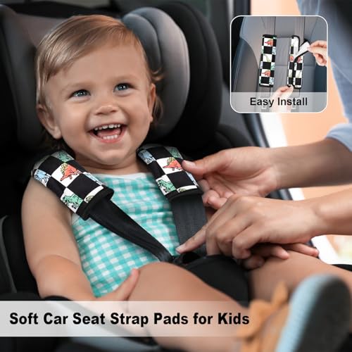 Image of Seat Belt Covers for Kids, 2 Pack Double-Sided Use Shoulder Pads for Kids