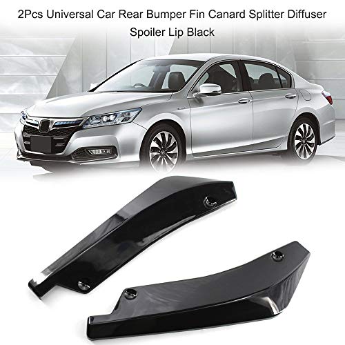 RuleaxAsi 2 Pcs Universal Pára-choques Traseiro Do Carro Fin Canard Splitter Difusor Spoiler Lip Sid