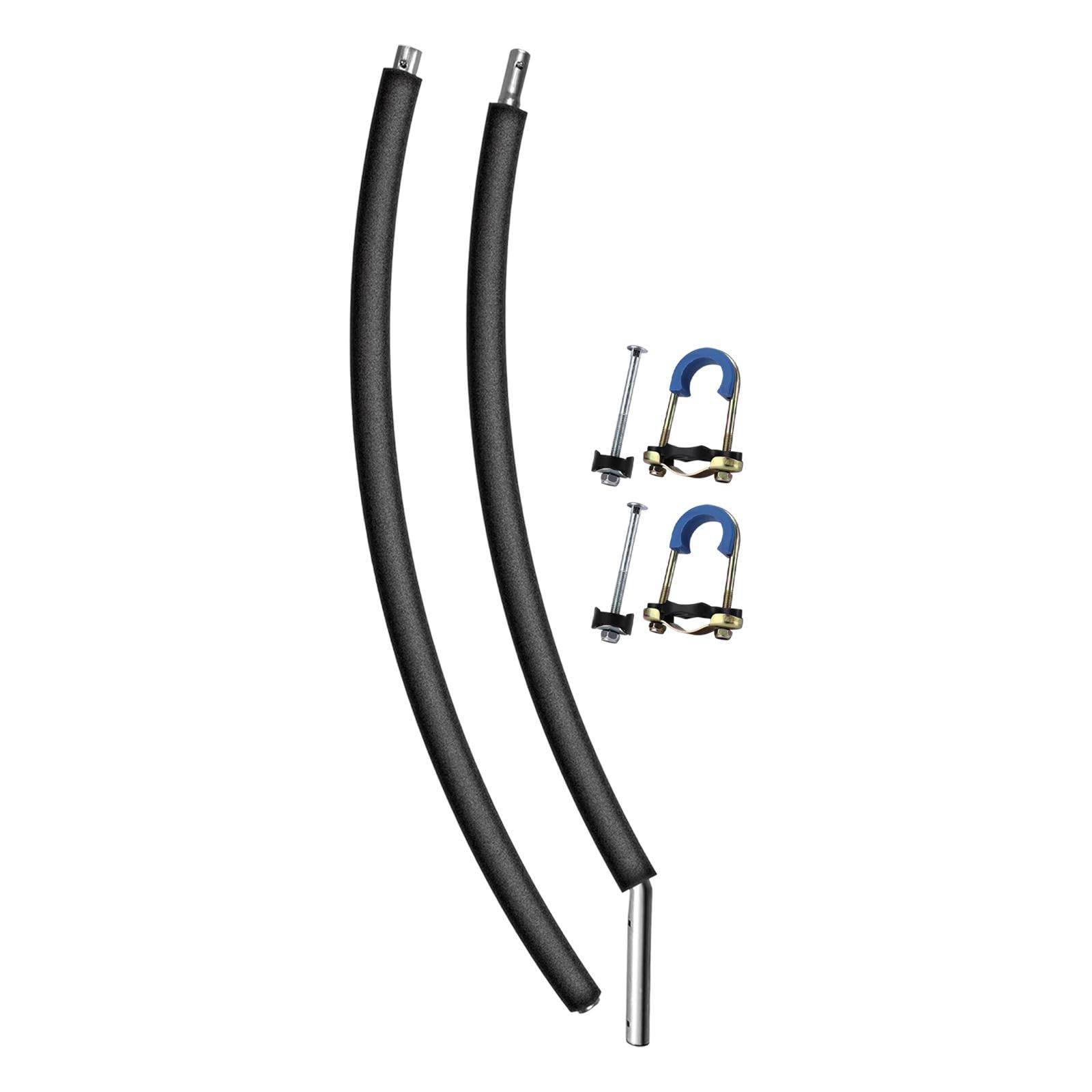perfk 1x Lower, 1x Upper Trampoline Poles Easy to Install Replacement for 10ft-16ft Trampoline, Curved Pole