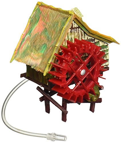 Image of Penn-Plax Aerating Action Ornament, Rice Mill - Spinning Wheel - Small