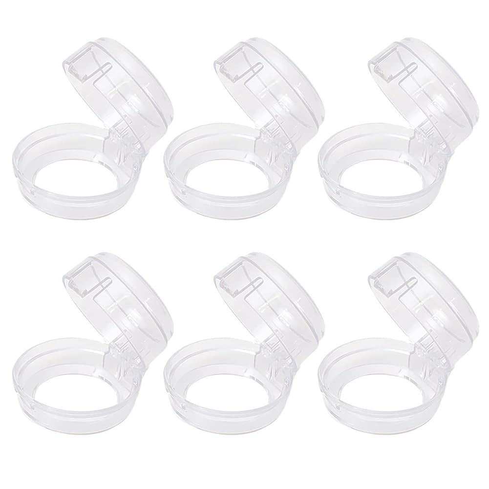 Bloepum 6 Pack Stove Knob Safe Covers, Universal Transparent Child Proof Stove Knob Covers,Heat- Gas Stove Cover Clear