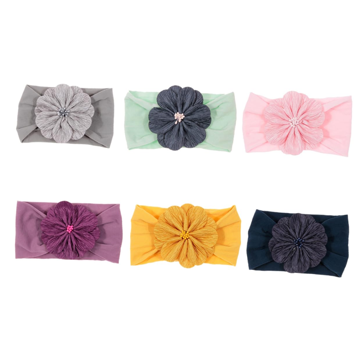 FRCOLOR 18 Pollici Fascia per con fiori da ragazza fascia in cotone impacchi per infantili fasce di cotone hair charms hair jewelry fasce per bambini Fascia colorata