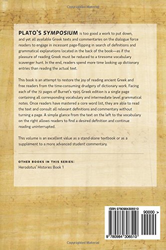 Plato's Symposium: Greek Text with Facing Vocabulary and Commentary