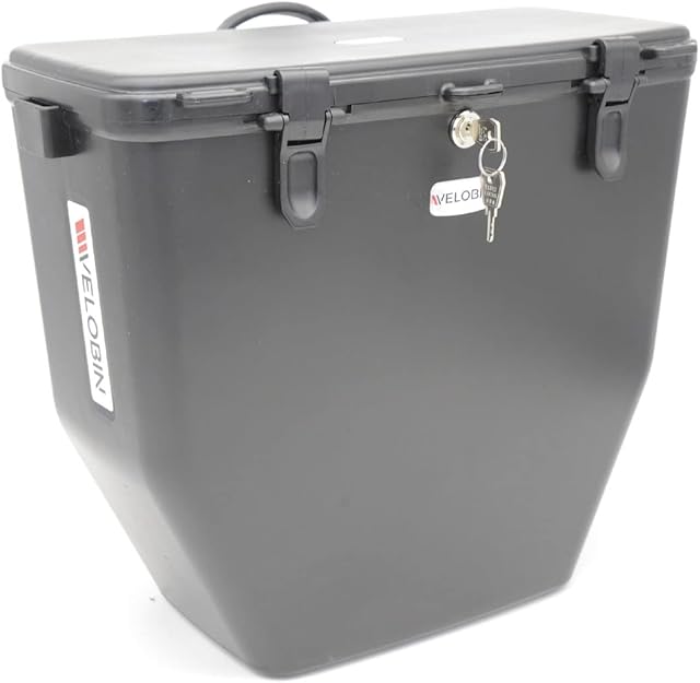 Velobin Lockable Waterproof Bicycle Pannier Bag (Black)