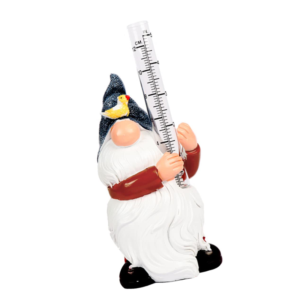 Yardwe 2 STK Regenmesser Gartenstatuen für draußen Leistung Grenze Laternen gartenskulptur Gartenarbeit die wetterstation Terrasse messbecher Niederschlagsmesser Kunstharz Colorful