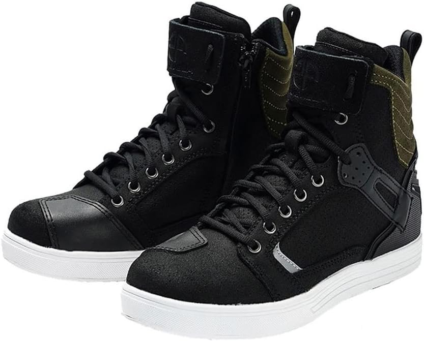 Dress Boots Microfiber Leather Moto Motocross Riding Boots Windproof Casual Shoes Motorbike Shoes Men Anti-drop Motorcycle Boots