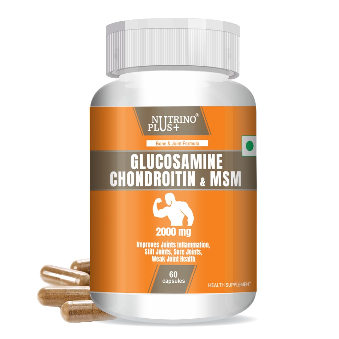 Glucosamine Chondroitin & MSM 2000 mg I Veg Capsules I Supports Healthy Joint, Bone & Cartilage I Relieves Pain & Stiffness I For both Men & Women (PACK OF, 60)-image-10