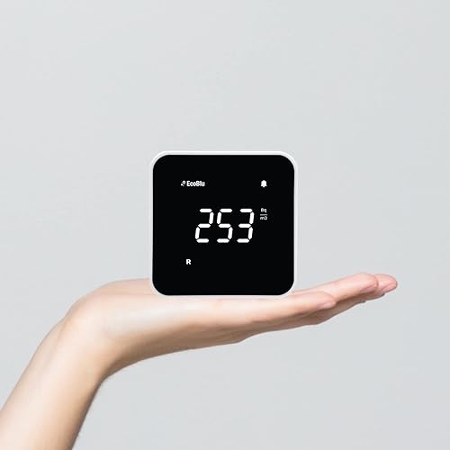 Miniatura 3 de Ecosense EB100 EcoBlu, detector de radón doméstico, captura y muestra resultados cada 10 minutos, monitoreo continuo a corto y largo plazo, fácil de
