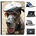Price comparison product image Fancy A Snuggle Great Dane Dog Wearing Hat & Sunglasses For Apple iPad Air Faux Leather Folio Presenter Case Cover Bag with Stand Capability