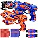 2 Pack Blaster Guns Toyâ€‹ 60 Bullets for Nerf & 2 Wristbands, Guns Toys for Kids Age 6-8 Birthday Gift for 6-7 Year Old Boys Girls Ideas Gifts for Boys Kids Age 6-10 Outdoor Games Toys for 9 yr Old Boy