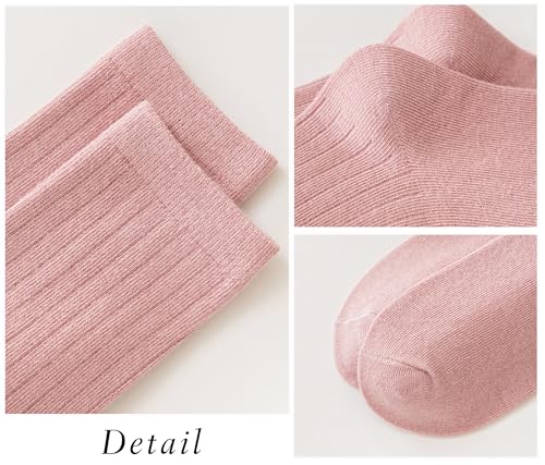 Kids Girls Pink Crew Socks Children Toddler Cotton Cute Youth Dress Socks4