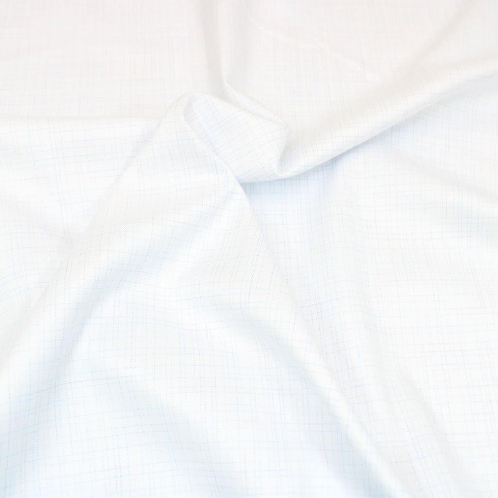 TFG Dress Making Plain Viscose Fabric 55" Wide 23 Colours Available Breathable Soft Material (White)