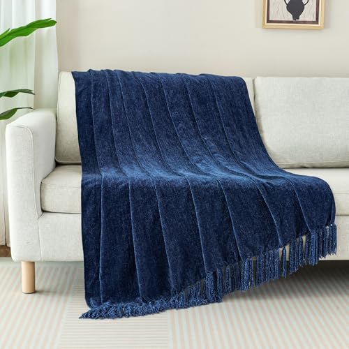 GINAMUSE Chenille Throw Blanket for Couch - Soft Knit Blankets 50"X60" by GINAMUSE - Used condition - Image 6