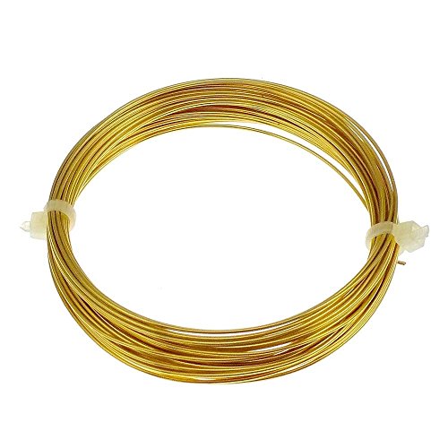 0.5mm (24 Gauge) x 15m Gold Colour Non-Tarnish Craft Wire for Jewellery Wire Wrapping, Sculpting, Hobby Craft, Wire Modelling