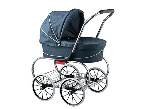Classic Bassinet Doll Stroller by Valco Baby (Denim Blue)
