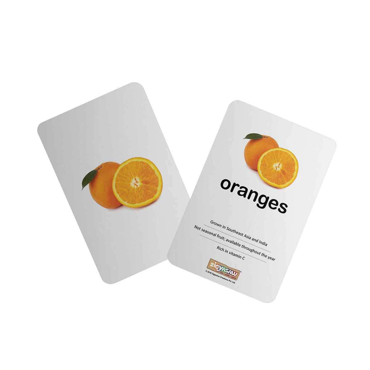 ZiGYASAW Fruits Flash Cards, Multicolour 2