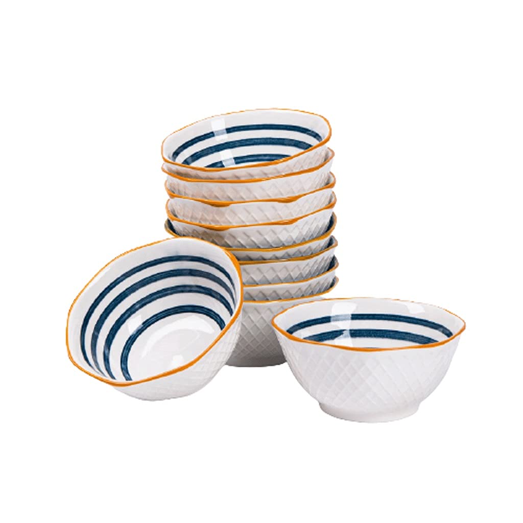 Bols à Céréales Bols de céréales Ensemble de 10 grands bols à soupe Bols céramiques Nouilles Ramen Bols Set Serving Bols for Pâte à curry Bowl Bowl pour Pâtes Salade ( Taille : 10 UK , Color : Annual