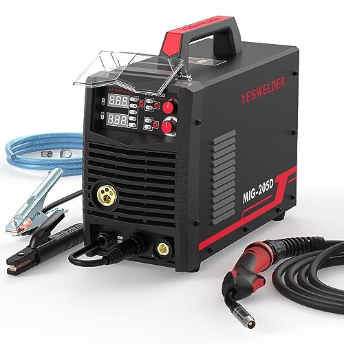YESWELDER 205A Poste à Souder MIG 230V Gaz/sans gaz Machine à Soudage MIG/Lift TIG/ARC 3 en 1 multi-procédés