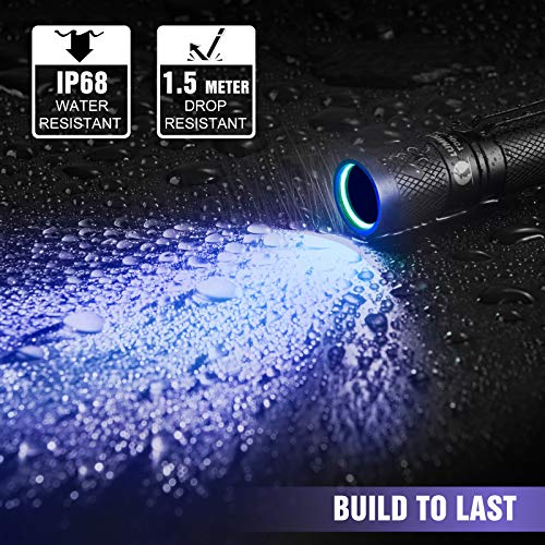 Lumintop Tool Aa Uv Flashlight Black Light, 365Nm Ultraviolet Blacklight Ip68 Waterproof 2 Modes For Pet Stains, Hunting Scorpions, Resin Curing, Leak Inspection #TOP6