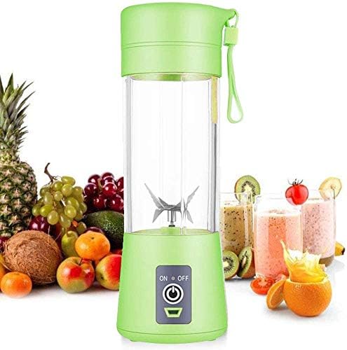 Portable blender, Personal mini Size Blender for Smoothies and Shakes, Six blades in 3D for Superb Mixing, 13oz/380ML USB Rechargeable Juicer Cup, 2000mAh Powerful Handheld Fruit Mixer Machine