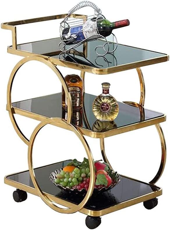 CCKUYT Carrito de servir bar, carrito de vino para el hogar, cocina, hotel, cocina, carrito de almacenamiento, carrito de comedor, carrito de almacenamiento de hotel, carrito de almacenamiento móvil