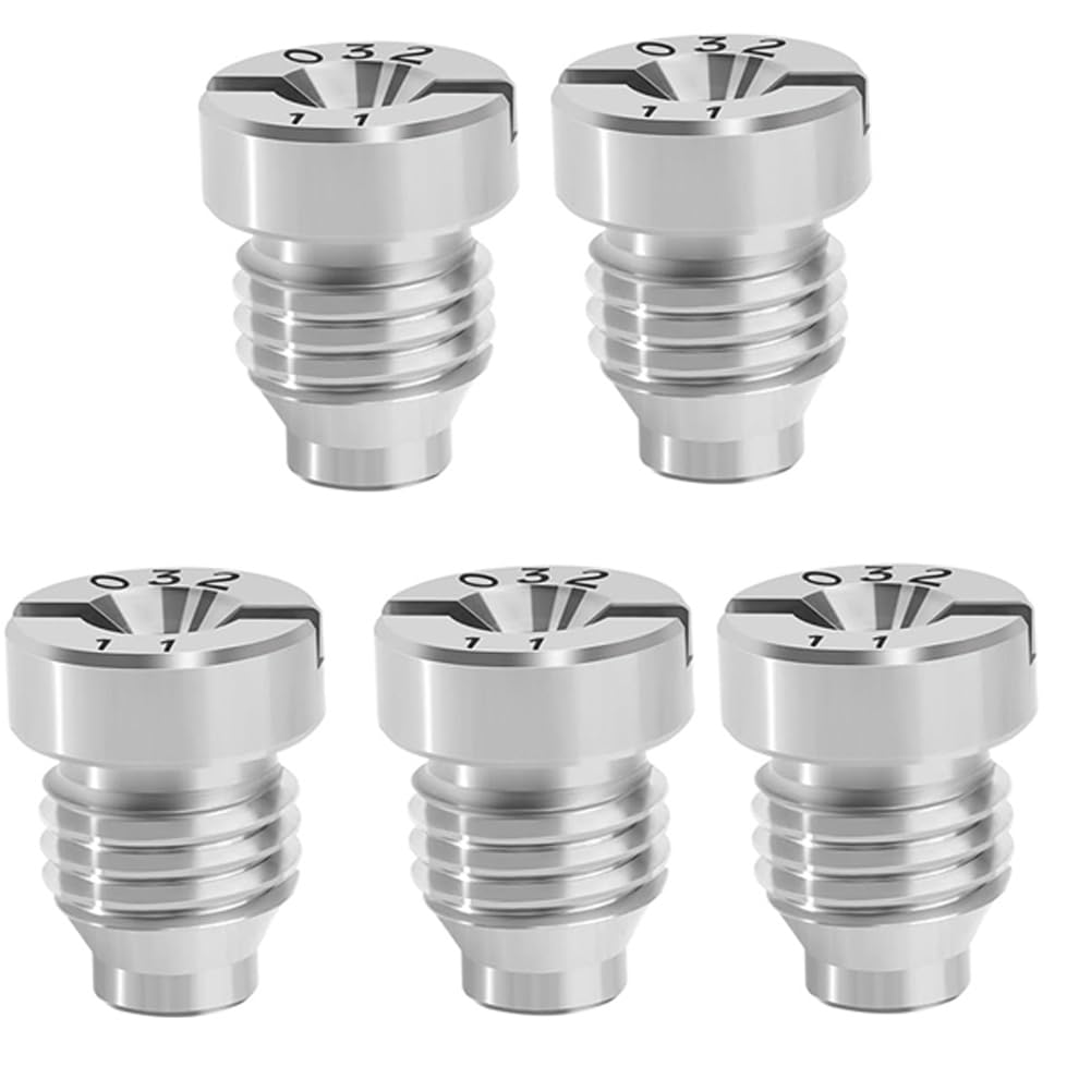 DMBAOD 5/10PCS Stainless Steel/Brass Foam Cannon Orifice Nozzle and Stainless Steel Foam Manufacturer Universal Thread Snow Foam Spear Tips Stainless steel 1.35mm 5pcs