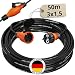 Produktbild Verlängerungskabel 50 Meter IP54 Außen Verlängerung 50m Stromkabel Außenbereich Kabel Strom Verlaengerungskabel Gummikabel H07rn-F 3x1,5 Schuko Outdoor Extension Cord