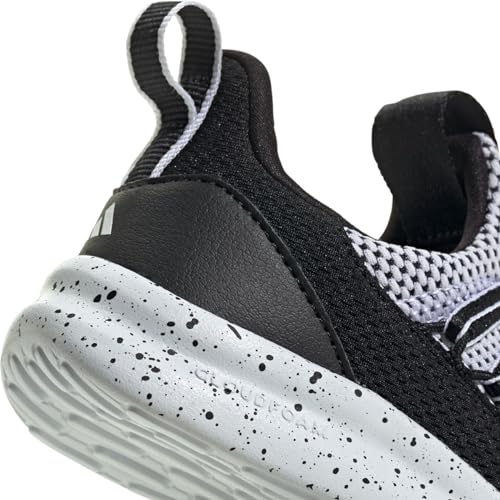 adidas Tênis infantil unissex Lite Racer Adapt 7.0, Branco/preto/preto, 22 BR