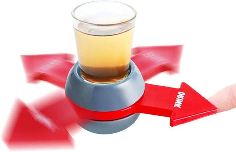 Shot Spinner Party Game Shot Spinner Party Game Pointer Turntable Penalty Toy with Shot Glass Bar Entertainment Classic Party Drinking Game