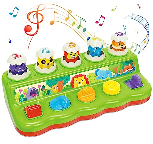 Image of Ellinjan Baby Toys 6 to 12 Months, Musical Pop-Up Cause and Effect Toy with Light & Music for 12-18 Months, Learning Educational Infant Toys, Baby Gifts, Gifts for 1 Year Old Boys Girls